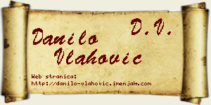 Danilo Vlahović vizit kartica